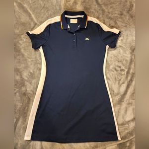 Lacoste Women's Sport Mini Pique Ultra Dry Tipped Tennis Polo Dress size 40